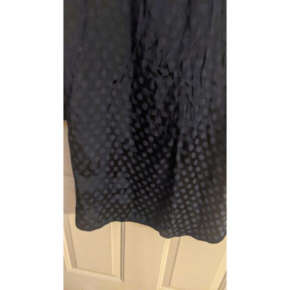 Haven Well Within Navy Blue Viscose Dress, Medium, V Neck, Abstract Dot Design - Picture 6 of 10